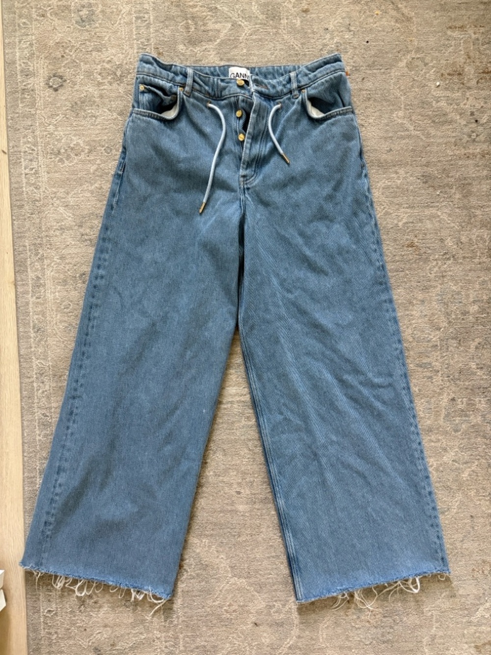 Ganni Wide Leg Jeans – Size 31